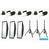 Nanlite FS-150B LED Spot Light Dual Kit (w/ Light Stand A...