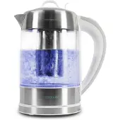 Cecotec ThermoSense 370, transparante elektrische waterkoker (roestvrij staal/transparant, 2.200 watt, 1,7 liter)