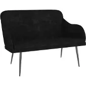 vidaXL Bankje 110x76x80 cm fluweel zwart