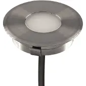 EVN L67100602 Grondspot inbouwlamp, Ø 4,5 cm, 3.000 K L6710, alu / grijs / zink, Roestvrij staal, Modern