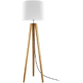 HerzBlut Vloerlamp Anni, hout licht, Woon-/ Eetkamer, Hout, Scandinavisch, vloerlamp hout