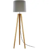 HerzBlut Vloerlamp Anni, hout licht, Woon-/ Eetkamer, Hout, Scandinavisch, vloerlamp hout