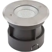 EVN Meerkat, rond, 60°, roestvrij staal, 3W, 3.000K Meerkat, alu / grijs / zink, Aluminium, Modern