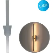 Näve LED-wandlamp Trevor, alu / grijs / zink, Woon-/ Eetkamer, metaal, Modern, LED wandlamp