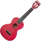 Mahalo Ukulele Island Concert Cherry Red + Cover