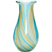Hubsch Kaleido vaas blauw/geel