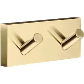 Smedbo House Dubbele Haak 9cm - Gepolijst Messing - Accessoires, Handdoekhouders, Handdoekhaken - 7391447077865