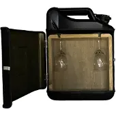 Designed by man Jerrycan Wijnbar - Zwart - Origineel en Stijlvol Wijncadeau - Handige Opslag voor Wijnliefhebbers