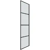 Badstuber Stripe zijwand 80x195cm zwart