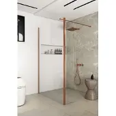 Saniclear Redro inloopdouche 90x40x200cm geborsteld koper