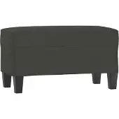 vidaXL Bankje 70x35x41 cm microvezelstof donkergrijs