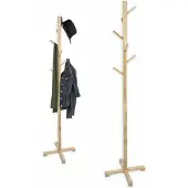 Confortime - Houten kapstok - Wit - 45x45x176 cm