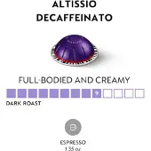 Nespresso Altissio Decaffeinato Koffiecapsules - Sleeve van 10 - Vertuo
