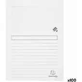 Exacompta SUPER Pak van 100 venstermappen - 160g/m2 - 22x31cm - - Wit - 50151E