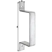 Alberts Beslag Voor Omheiningspoorten 40x320mm
