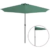 vidaXL Balkonparasol half met aluminium paal 300x155 cm groen
