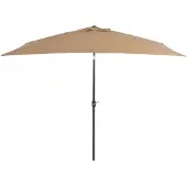vidaXL Parasol met metalen paal 300x200 cm taupe