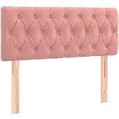 vidaXL Hoofdbord 100x7x78/88 cm fluweel roze