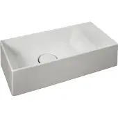 Xenz Rosa fontein 45x20 cm, plateau rechts zonder kraangat, wit glans