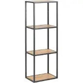 Home4You by fonQ Jaxon Wandrek 108 x 37 - Zwart / Bruin Bruin, Zwart