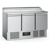 Ecofrost Saladette - 392L - RVS - 3 deurs - 8x 1/6 GN - Statisch - 1365x700x970mm