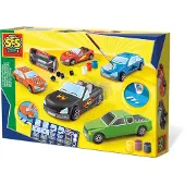 SES Creative Gieten en schilderen - Auto's - Kinderspeelgoed - Knutselen Jongens - Auto Speelgoed - Vanaf 5 jaar