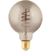 Eglo Ledfilamentlamp Globe - Smoke - D9,5cm - Dimbaar - Warm Wit - E27 - 4w