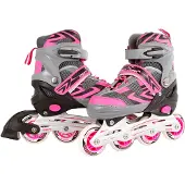 Street Rider Skeelers Roze/Grijs, maat 33-36