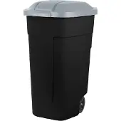 Curver mobiele afvalcontainer 110 liter zwart |