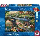 Schmidt Puzzle - Thomas Kinkade : Disney, Alice au pays des merveilles, 1000 pièces