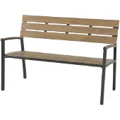 Lesli Living Tuinbank Arezzo - Polywood - Aluminium - Bruin en Antraciet - 120cm
