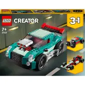 LEGO 31127 Creator 3-in-1: Straatsportwagenset – bestaat uit een raceauto, een muscle car en een hot rod