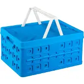 Sunware Square vouwkrat met handgreep + koeltas 32 l -blauw/wit
