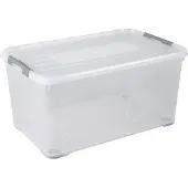Curver handy+ opbergbox 65 liter + wielen transparant |