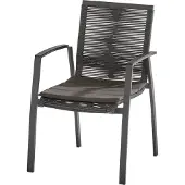 Taste Torino rope stapelbare tuinstoel Mat Carbon -
