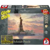 Coppens Schmidt puzzel GLOW IN THE DARK Statue of Liberty in the twilight 1000 stukjes |