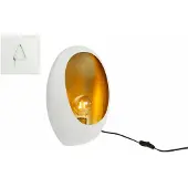 Coppens Tafellamp Pim wit-goud metaal 27x16x38cm