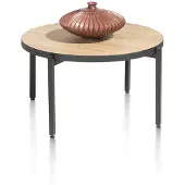 Coppens Ostrava salontafel rond 64 cm. - met omkeerbaar blad |