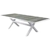 AVH-Collectie New Delhi dining tuintafel 244x103xH72,5 cm met kruispoot wit
