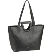 Coccinelle Leren Schoudertas Shopper Faboula Elephant Handbag Noir Zwart