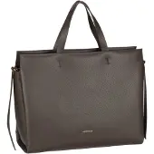 Coccinelle Leren Handtas Schoudertas Boheme Handbag Grained Leather Bark Donkerbruin