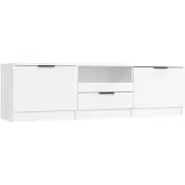 vidaXL Tv-meubel wit 140x35x40 cm bewerkt hout
