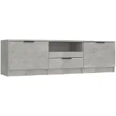 vidaXL Tv-meubel 140x35x40 cm bewerkt hout betongrijs