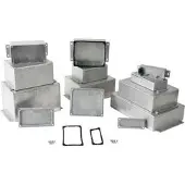 Velleman Boitier - - etanche en aluminium coule avec bride - 120 x 100 x 35mm