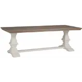 Tower Living Toscana - Klooster - dining table 200x100 KD (Wit, 200x100x78cm)