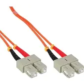 ACT Premium SC Duplex Optical Fiber Patch kabel - Multi Mode OM1 - oranje / LSZH - 10 meter