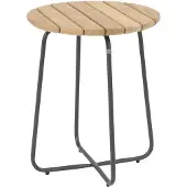4 Seasons Outdoor Verdi bijzettafel 45 cm H55 cm rond aluminium teak