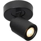 Freelight Razza plafondspot, zwart, Ø 13 cm, metaal Razza, dimbaar, zwart, Woon-/ Eetkamer, metaal, Modern, halogeen spot