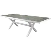 AVH-Collectie New Delhi uitschuifbare dining tuintafel 204-264x103xH76,5 cm met kruispoot wit