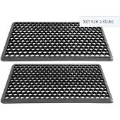 Hamat Set van 2 stuks Hamat Deurmat / Ringmat Allegro 40x70cm Zwart